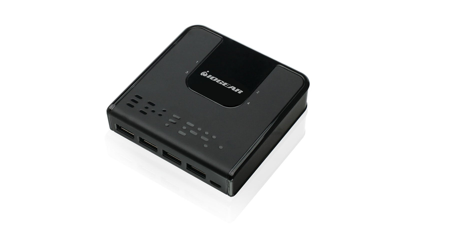 Iogear 4X4 Usb 3.0 Peripheral Sharing Switch   Share 4 Usb Devices Between 4 Computers   Led Indicators   Cables & Remote Includ