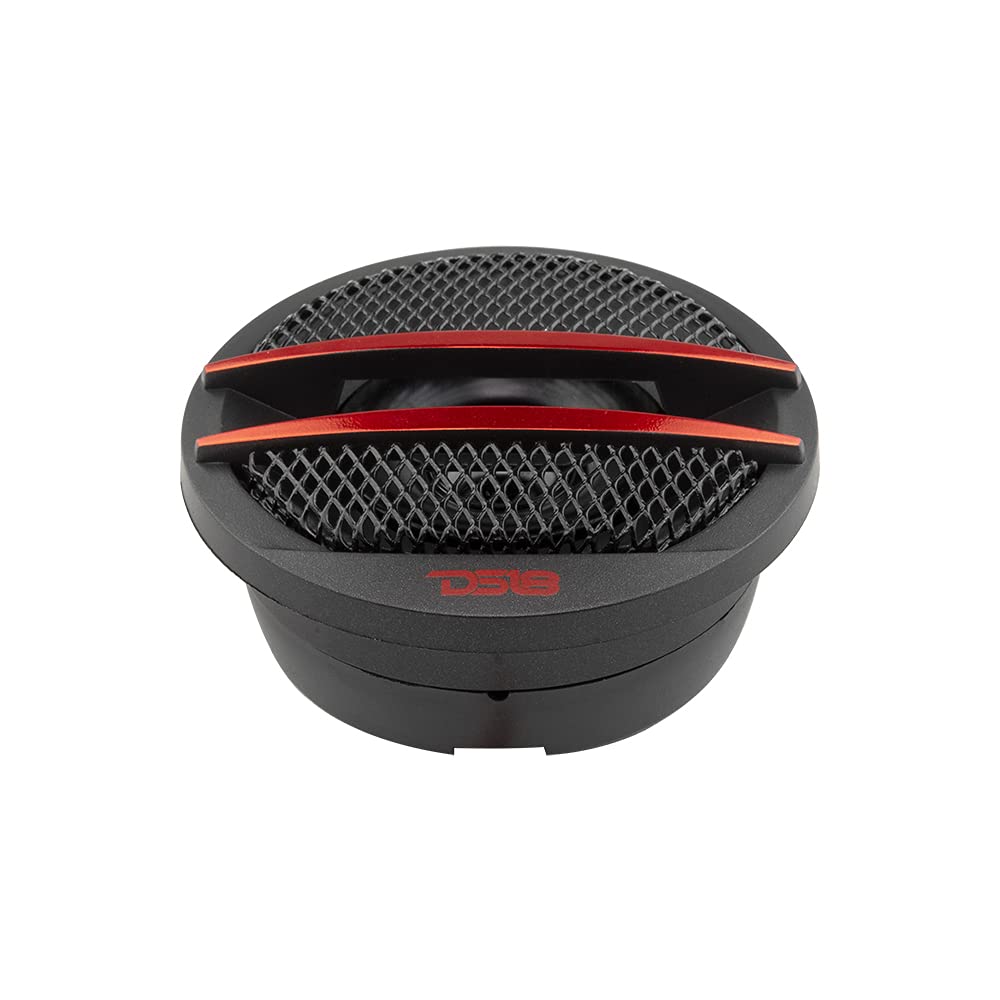 Ds18 Tx1R Tweeter X1 1.38-Inch 200 Watts Max Pei Dome Ferrite Tweeters With Mounting Kit Angle, Flush, & Surface - Set Of 2 (Bla
