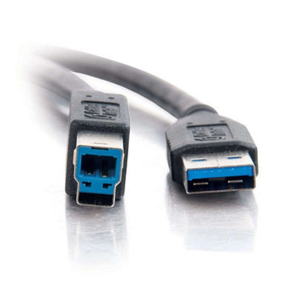 C2G Usb Cable, Usb 3.0 Cable, Usb A To B Cable, 6.56 Feet (2 Meters), Black, Cables To Go 54174