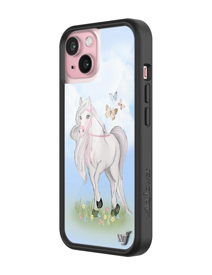 Wildflower Cases - Precious Pony Case, Compatible With Apple Iphone 15 | Horse, Blue, Sky, White, Coquette, Cute - Protective Bl