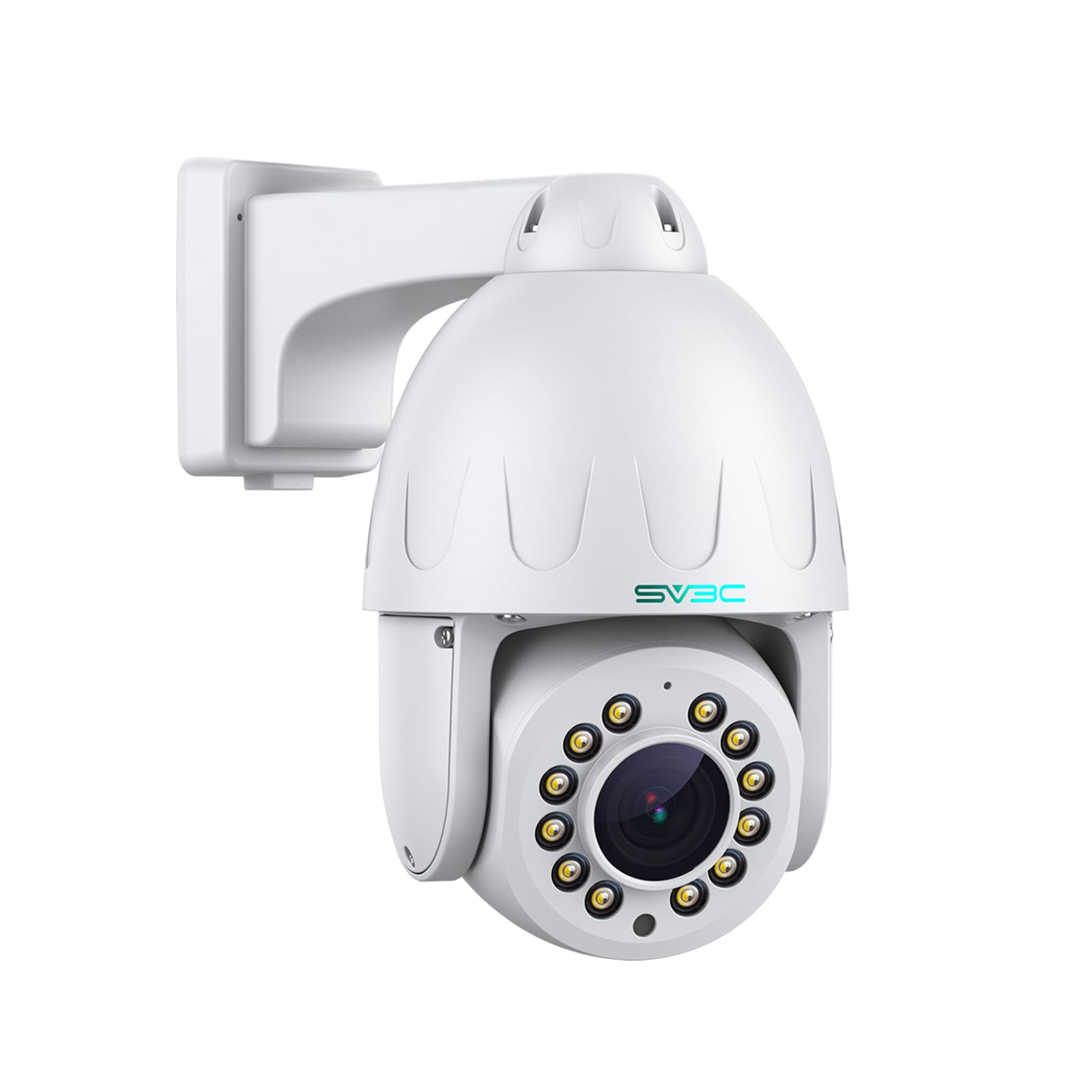 Sv3C 15X Optical Zoom Poe Ptz Security Camera Outdoor, Poe Ip Cam With 5Mp Auto Tracking, Floodlight Color Night Vision, 2 Way A