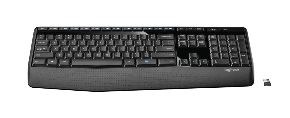 Logitech K345 Wireless Keyboard   Full Sized Keyboard With Palm Rest, 2.4 Ghz Wireless Usb Receiver   For Pc, Laptop