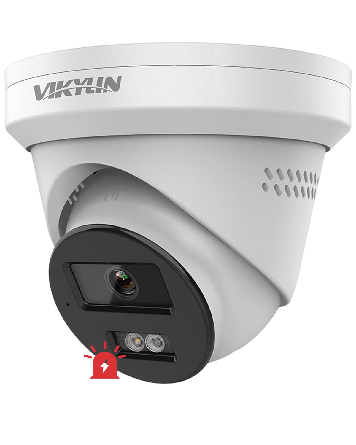 Vikylin 5Mp Ip Poe Camera Two Way Audio/Talk, Double Active Deterrent, Smart Dual Light Full Color Night Vision 98Ft, Ai Human V