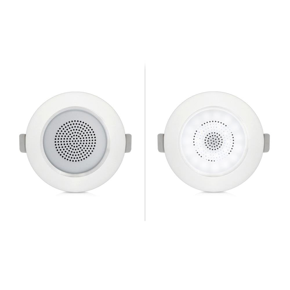 Pyle 4    Pair Flush Mount In Wall In Ceiling 2 Way Home Speaker System Built In Led Lights Aluminum Housing Spring Clips Polypr