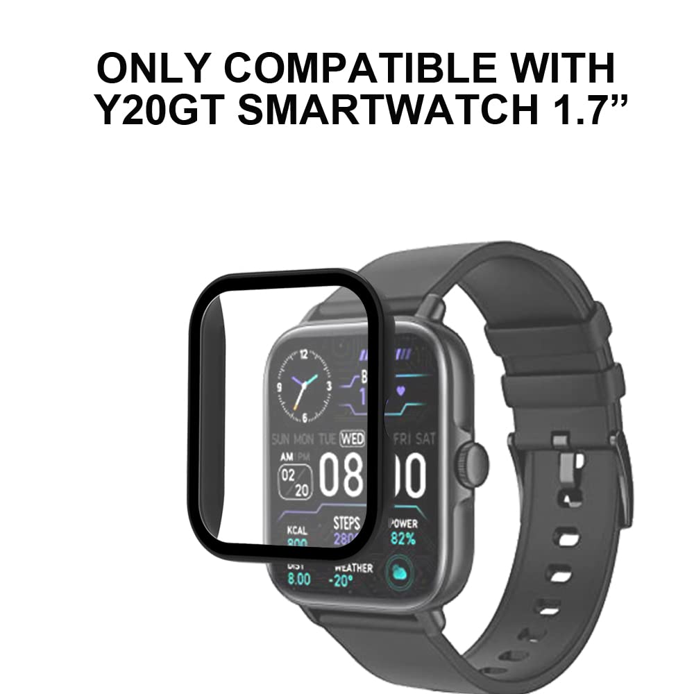 Smaate Smart Watch Cases With Screen Protector For Y20Gt, Compatible With Wzwneer, Banlvs, Dxpicr, Bctemno Y20Gt 1.7