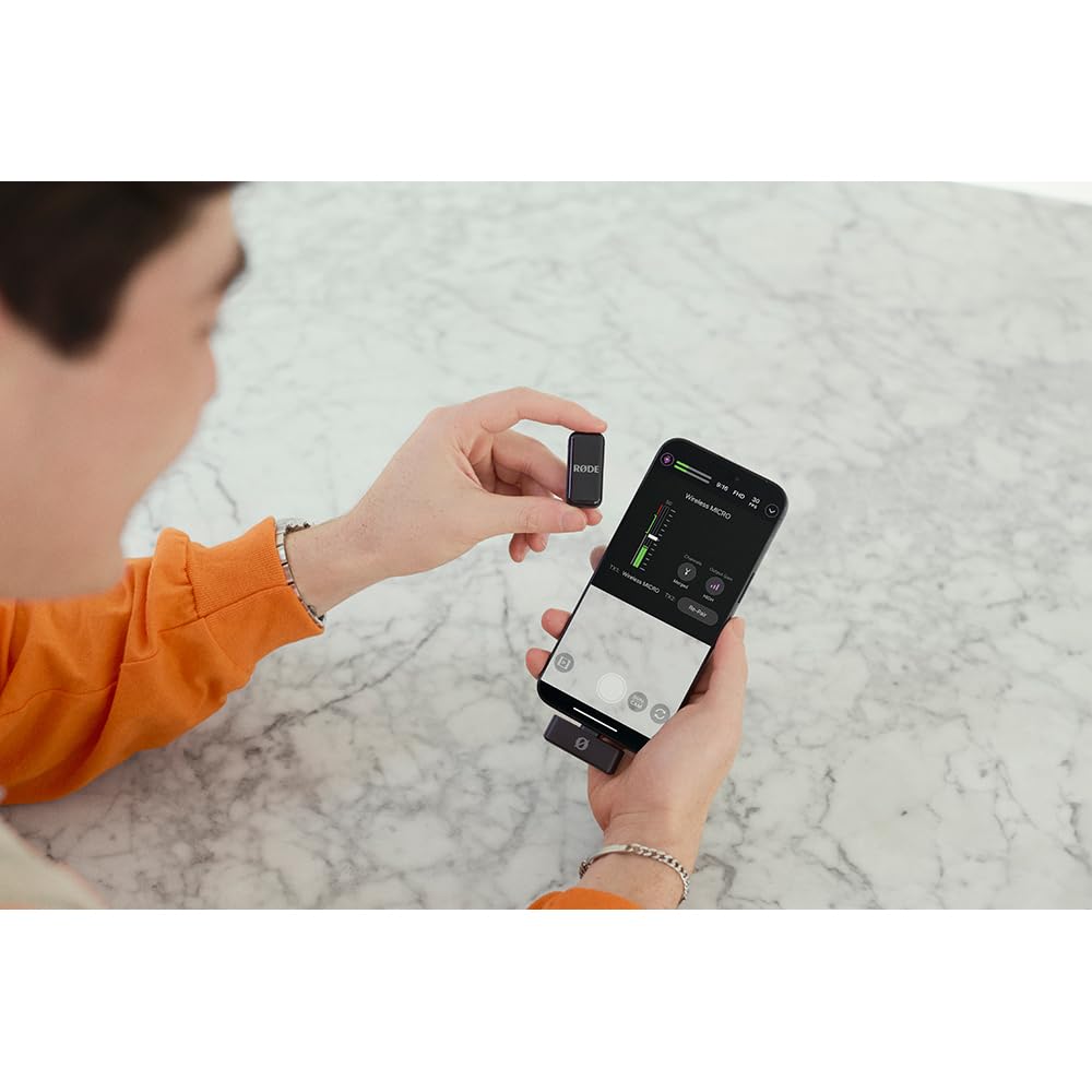 Rde Wireless Micro   Compact Wireless Microphone, Two Mics With Charge Case For Smartphone Content Creation   Usb C, Black