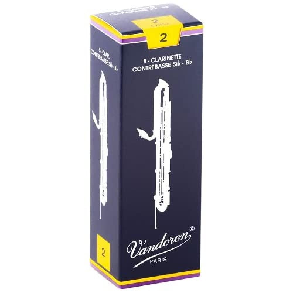 Vandoren Cr152 Contrabass Clarinet Traditional Reeds Strength 2; Box Of 5