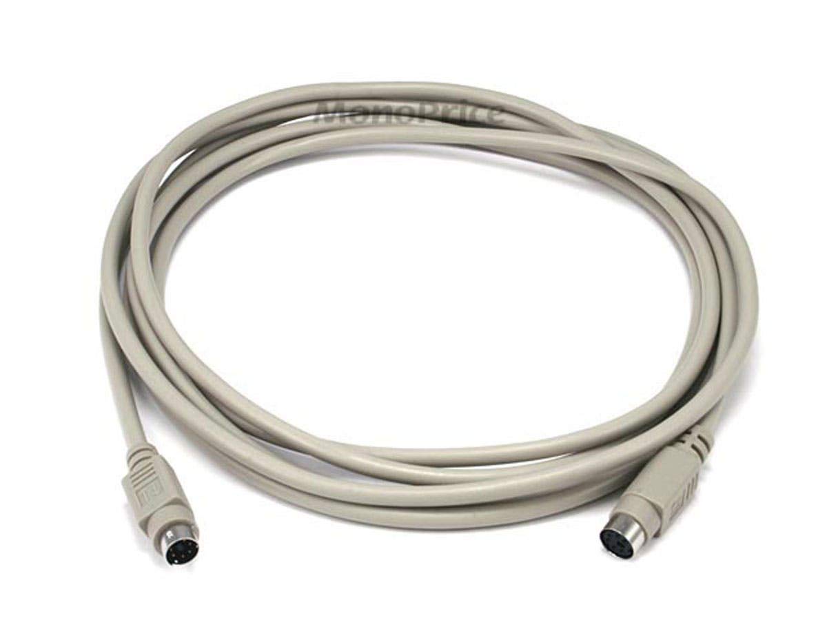 Monoprice Ps/2 Mdin 6 Male To Female Cable   10 Feet   Used As Ps/2 Keyboard/Mouse Connector