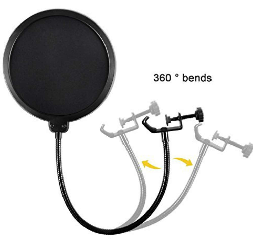 Earamble Studio Microphone Pop Filter Round Shape Mic Wind Mask Shield Screen