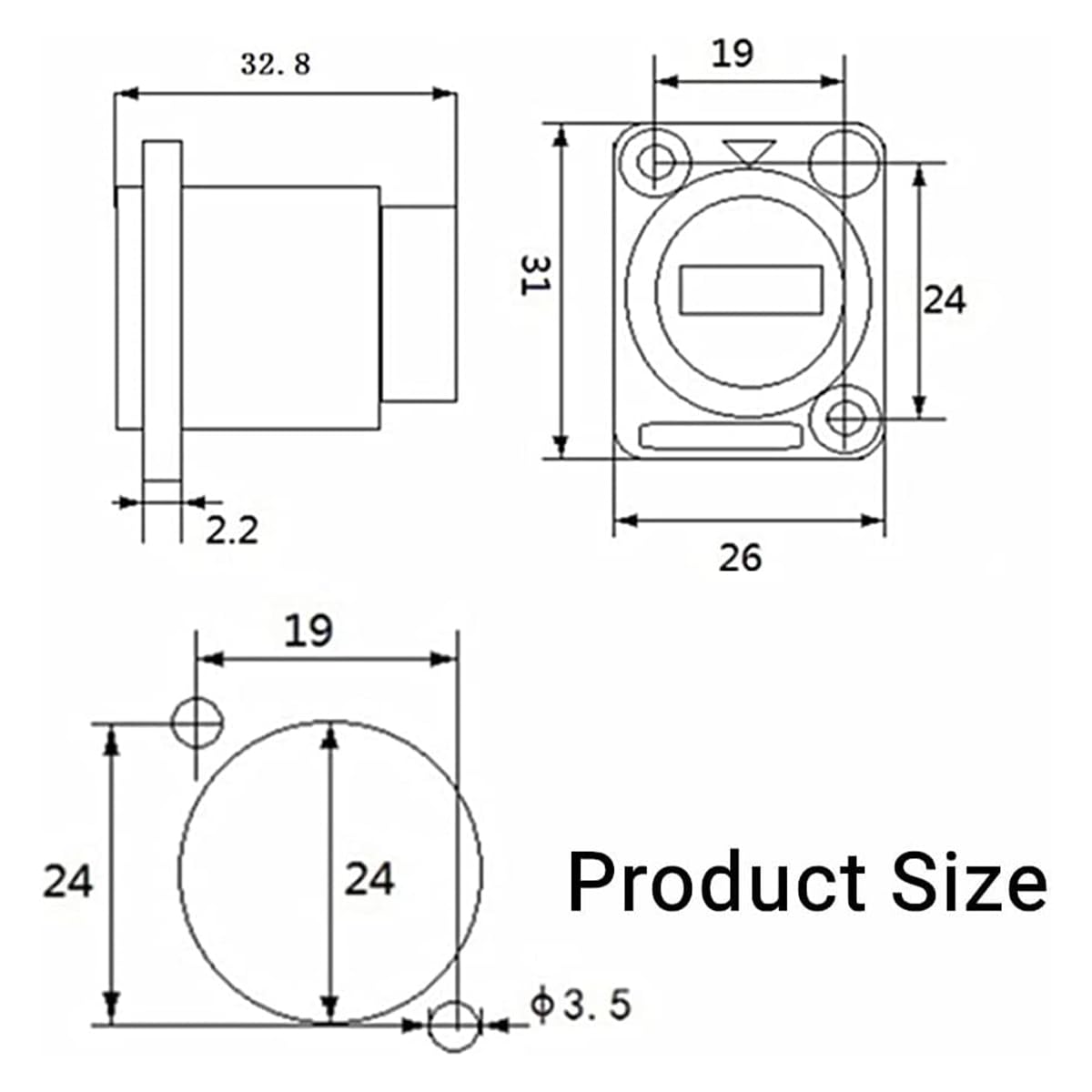 Penglin 5Pcs Usb 2.0 Type A Connector, Usb Female To Female Panel Mount Adapter D Type Usb Pass Through Bulkhead Extension Inter
