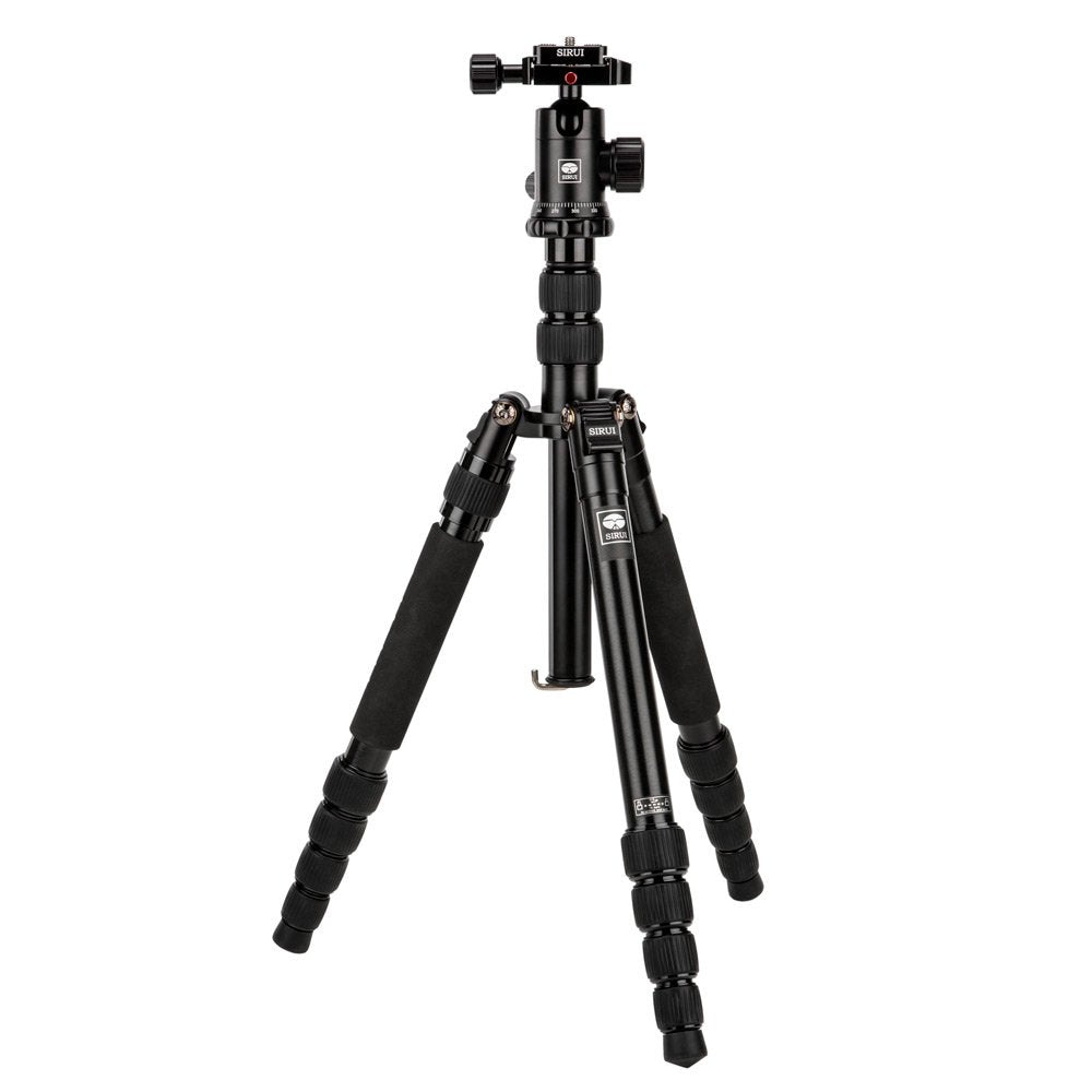 Sirui Tripod For Camera, 2 In 1 Aluminum Camera Tripod Monopod, Compact Travel Tripod With 360 Panorama Ball Head, Professional Tripod For Dslr Video Camcorders 17,6Lbs Load (Mt1005+M10)