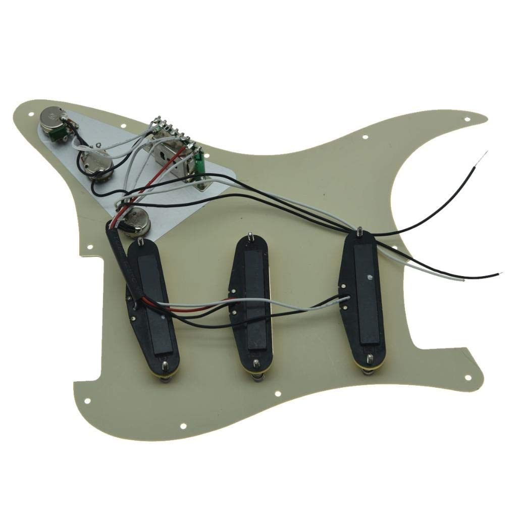 Kaish Aged White Loaded Electric Guitar Pickguard Prewired Pickguard With Wilkinson Pickups For Fd Stratocaster Made In Usa Or M