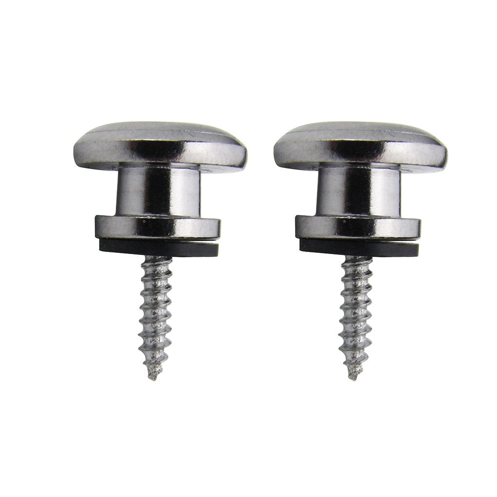 FLEOR 2pcs Mushroom Head Guitar Strap Buttons Strap for Electric Acoustic Guitar Bass Parts,Silver