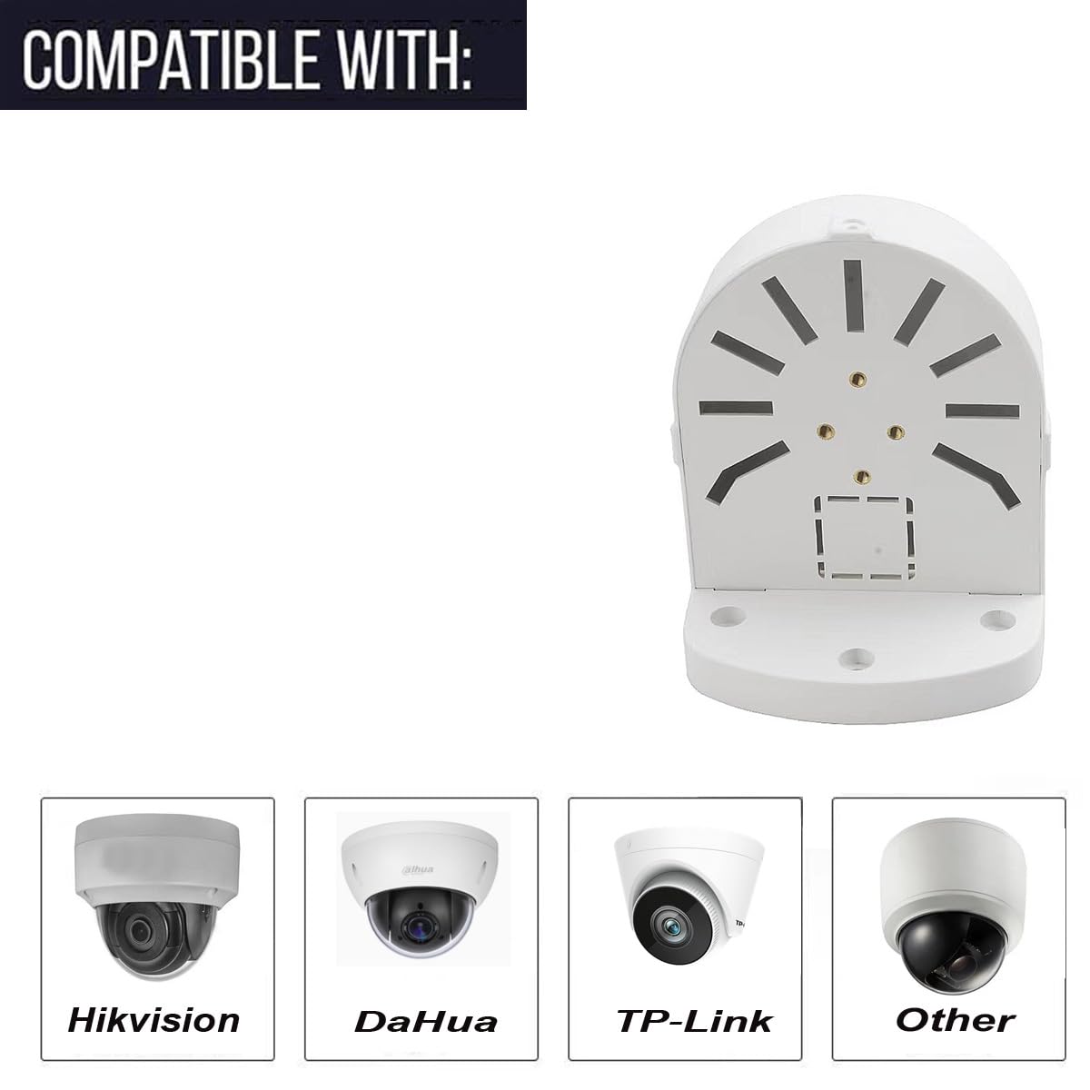 Pcuorleors Universal Wall Mount Bracket For Dome Security Camera,Security Camera Junction Box, Cctv Ip Surveillance Cameras Hold