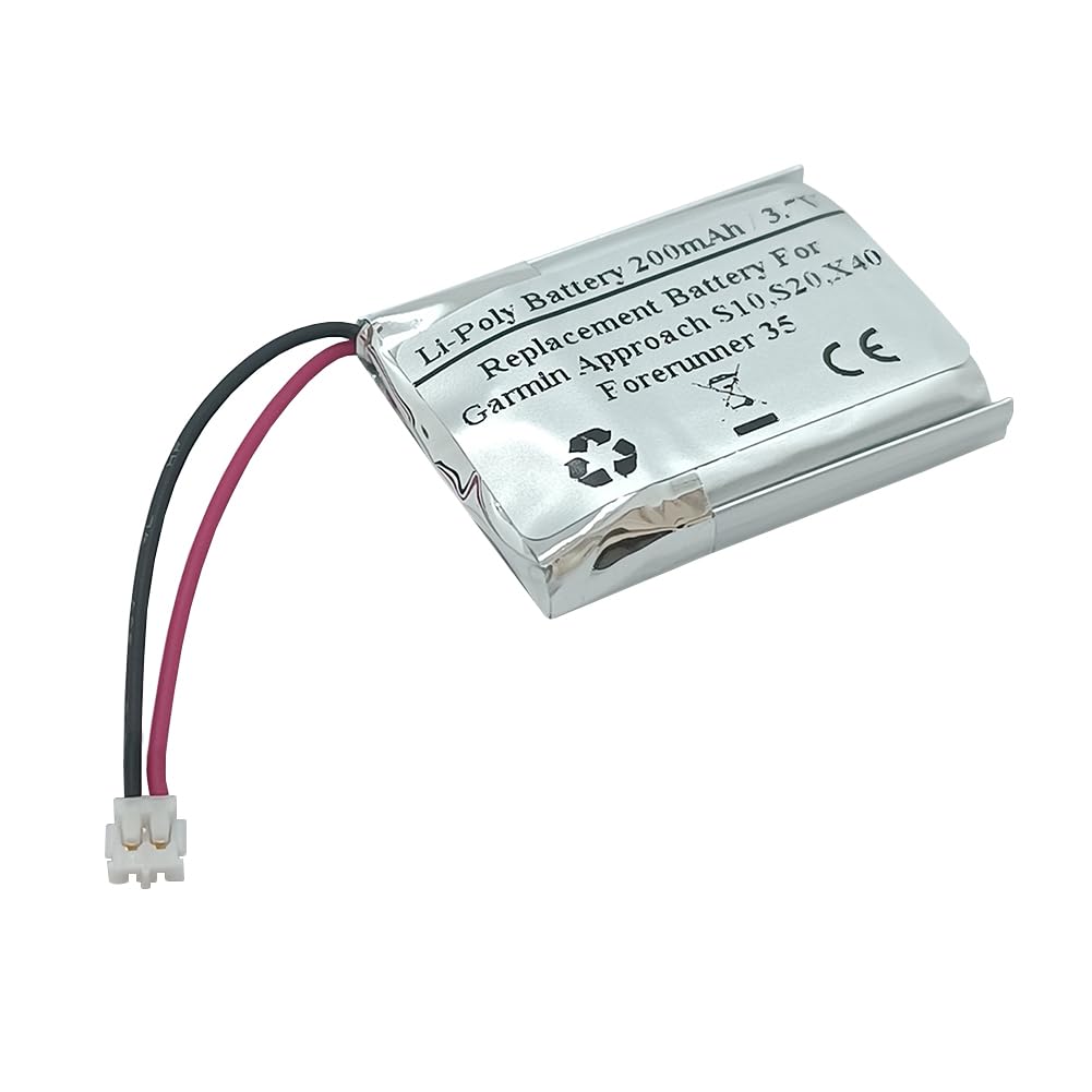 Startong 200Mah 3.7V Replacement Battery For Garmin Approach S10, S20, X40, Forerunner 35 Smart Running Watch, 361-00117-00