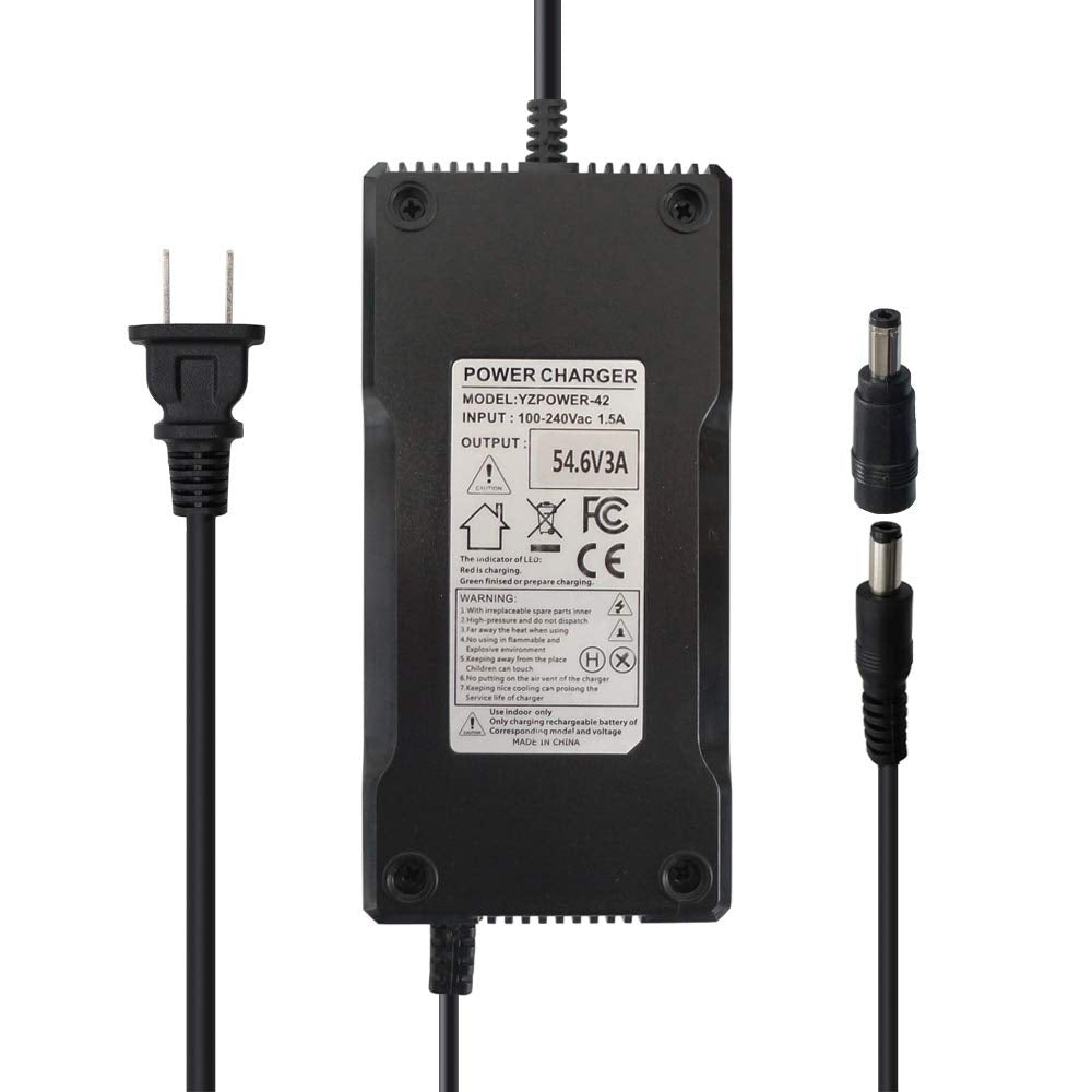 Abakoo 54.6V 3A Power Supply Adapter Charger For 48V Lithium Li Ion Battery Pack With Dc 5.5X2.1Mm / 5.5X2.5Mm Plug