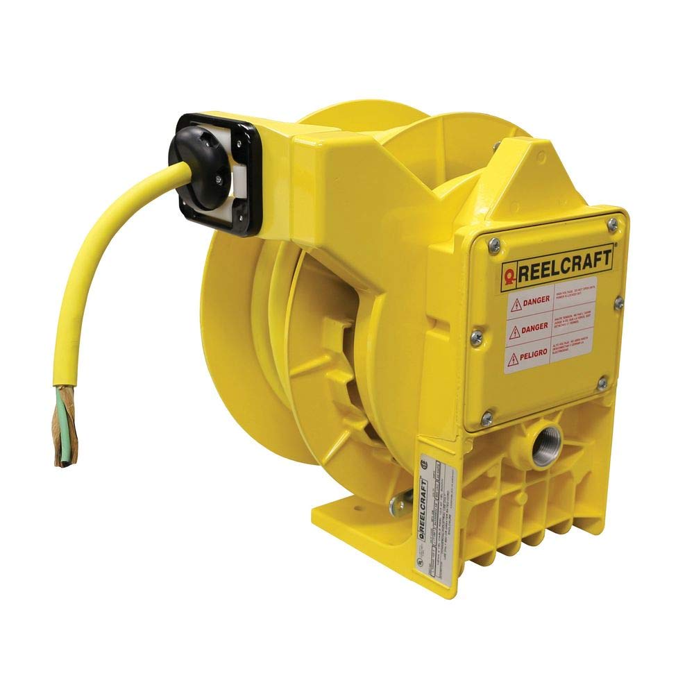 Reelcraft L NM450 123 X Heavy Duty Power Cord Reel, AWG 12/3 Conductors x 50 , Flying Leads