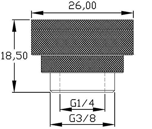 Xspc M20 To G1/4 Fillport, Black Chrome