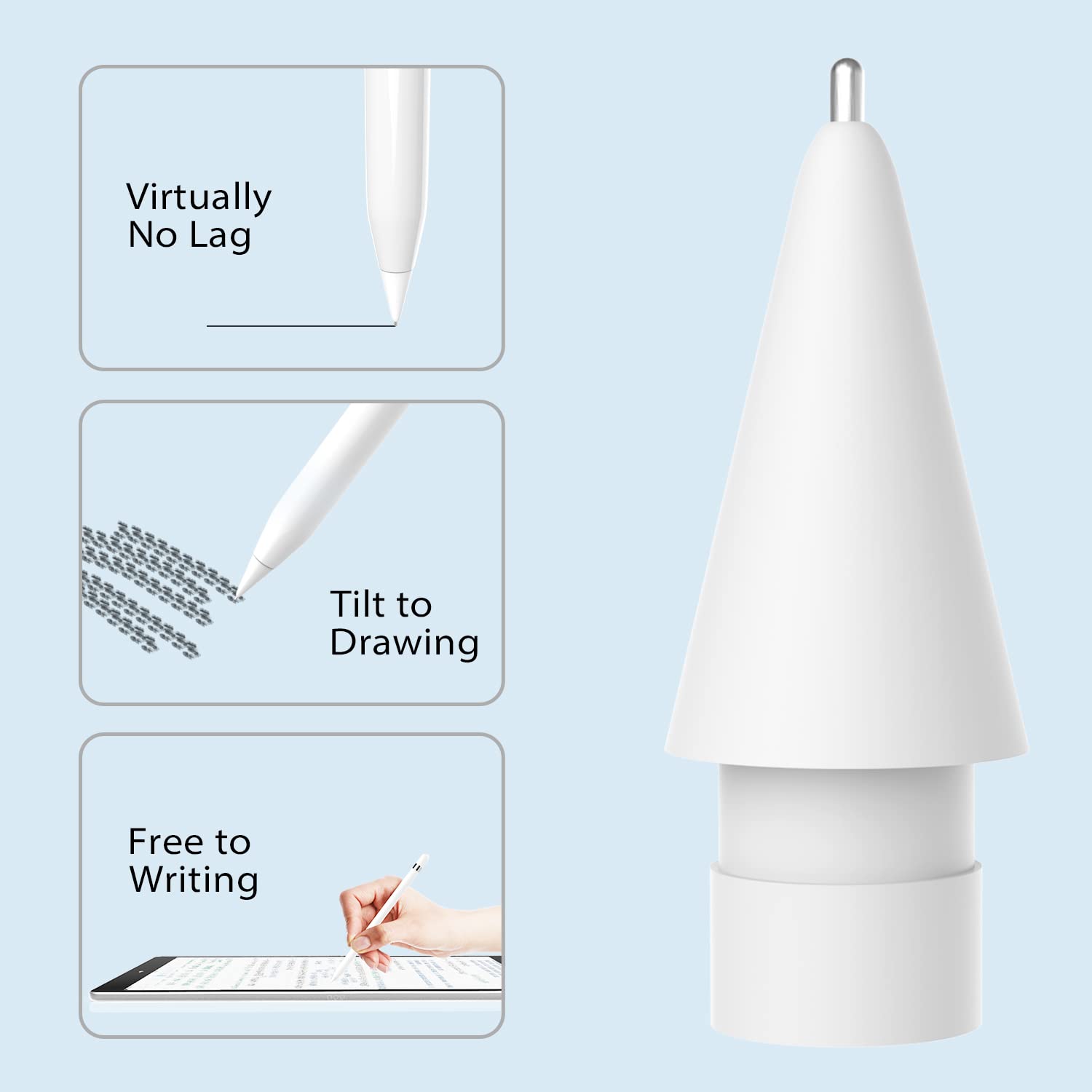 Upgraded Pencil Tip Replacements For Ipad Pro Pencil   2 Pack Of Fine Point Nibs With Precise Control, Compatible With 1St & 2Nd