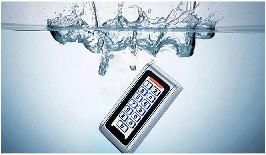 Mengqi Control Waterproof Metal Rfid+Pin Code Door Entry And Exit Verification System & 600Lbs Electric Magnetic Lock+110V Power Supply+Rfid Keychains/Cards