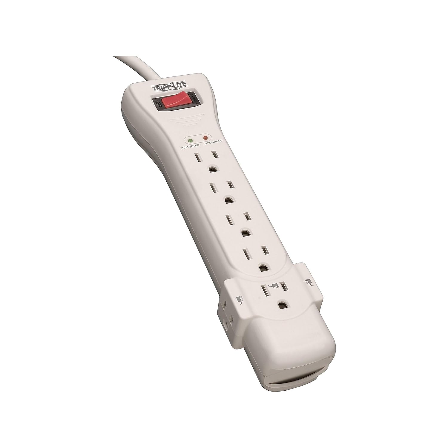 Tripp Lite Super7 Protect It! 7 Outlet Surge Protector (Basic Protection; 7Ft Cord), Light Gray