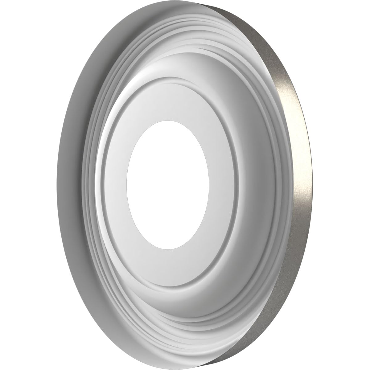 Ekena Millwork 10Od X 3 1/2Id X 1 1/8P Traditional Thermoformed Pvc Ceiling Medallion (Fits Canopies Up To 5 1/2), Aged Dark Ste