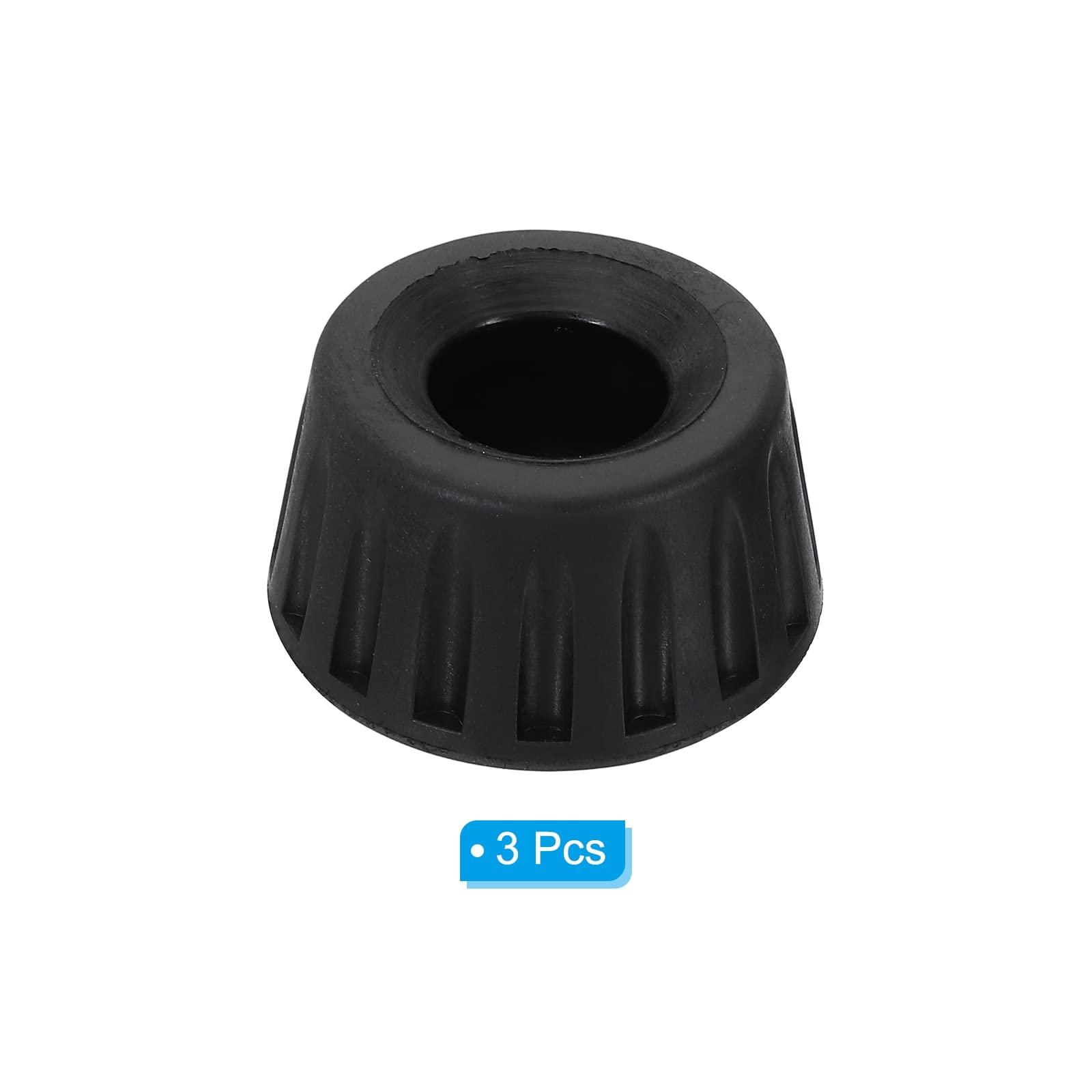 Patikil Universal 15Mm Id Rubber Tripod Feet, 3 Pack Anti-Slip Tripod Replacement Parts For Camera Tripods Monopod, Black