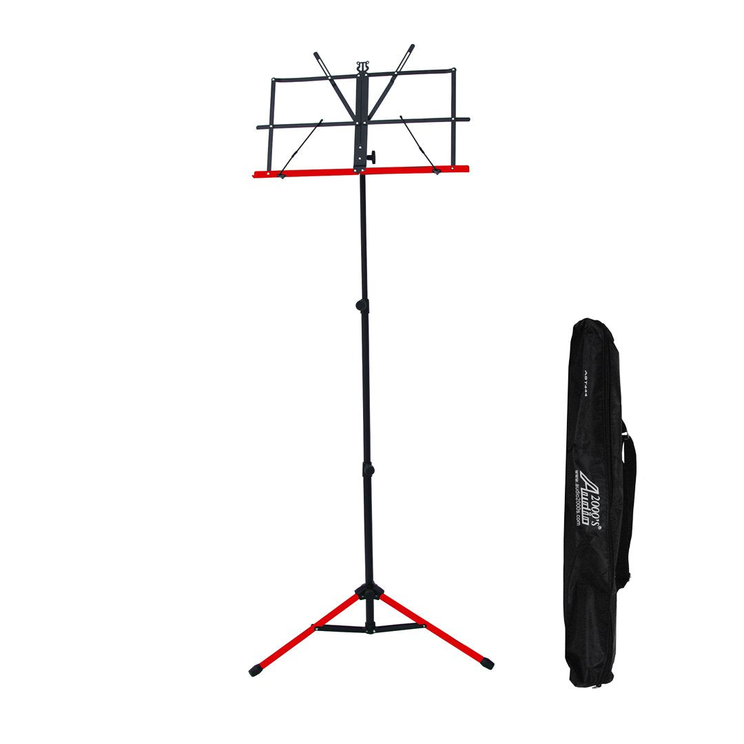 Audio 2000S 60'' Height Portable Sheet Music Stand Dual Color Red/Black Ast444A Rbk