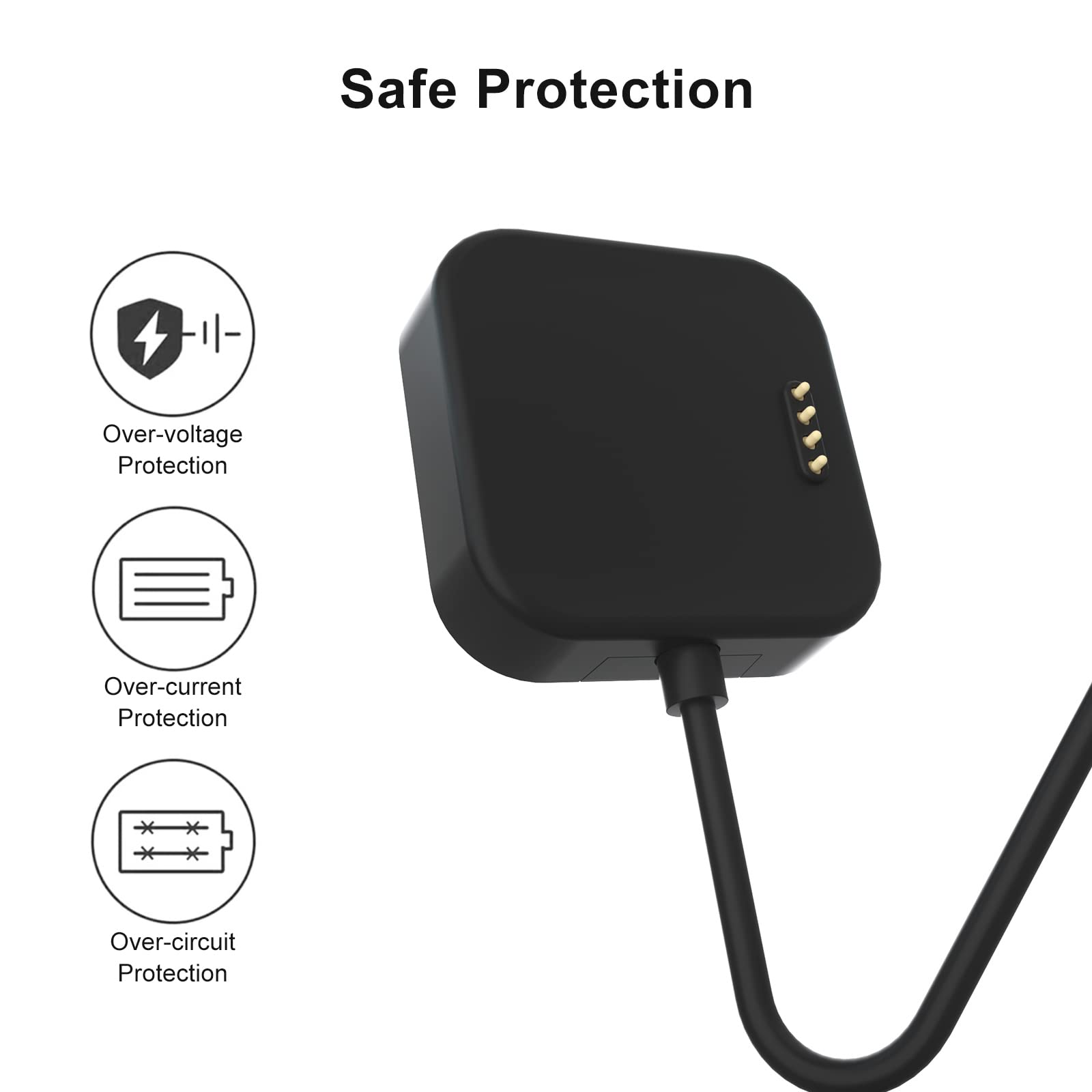 Blackpro Compatible With T Mobile Syncup Kids Watch Charger, 3.3Ft Usb Charging Cable (Black)