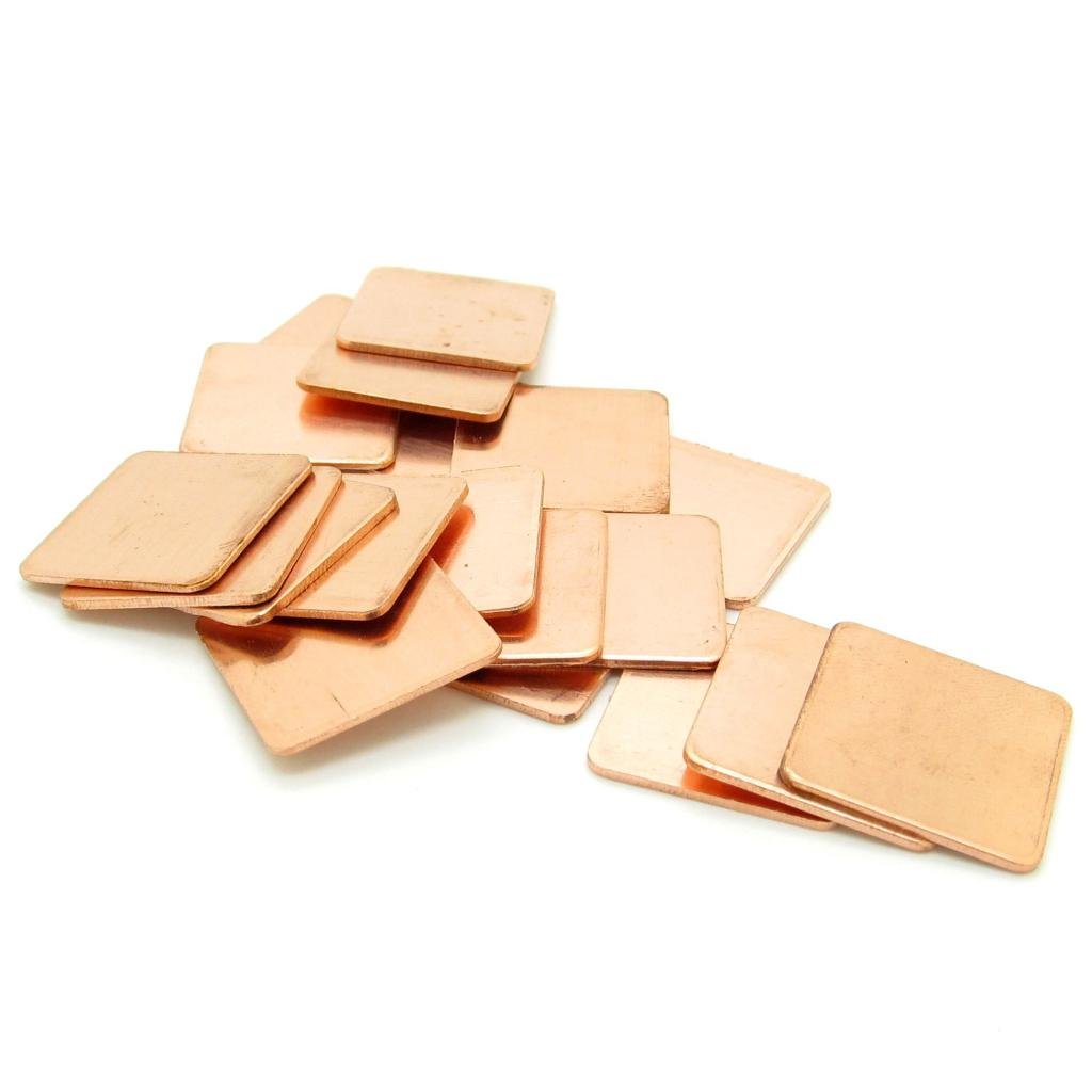 Copper Pad Shim Thermal Kit, Ic Chipset Gpu Cpu Thermal Heatsink Copper Pad Shim 20 X 20 X 1.2Mm, Pack Of 20