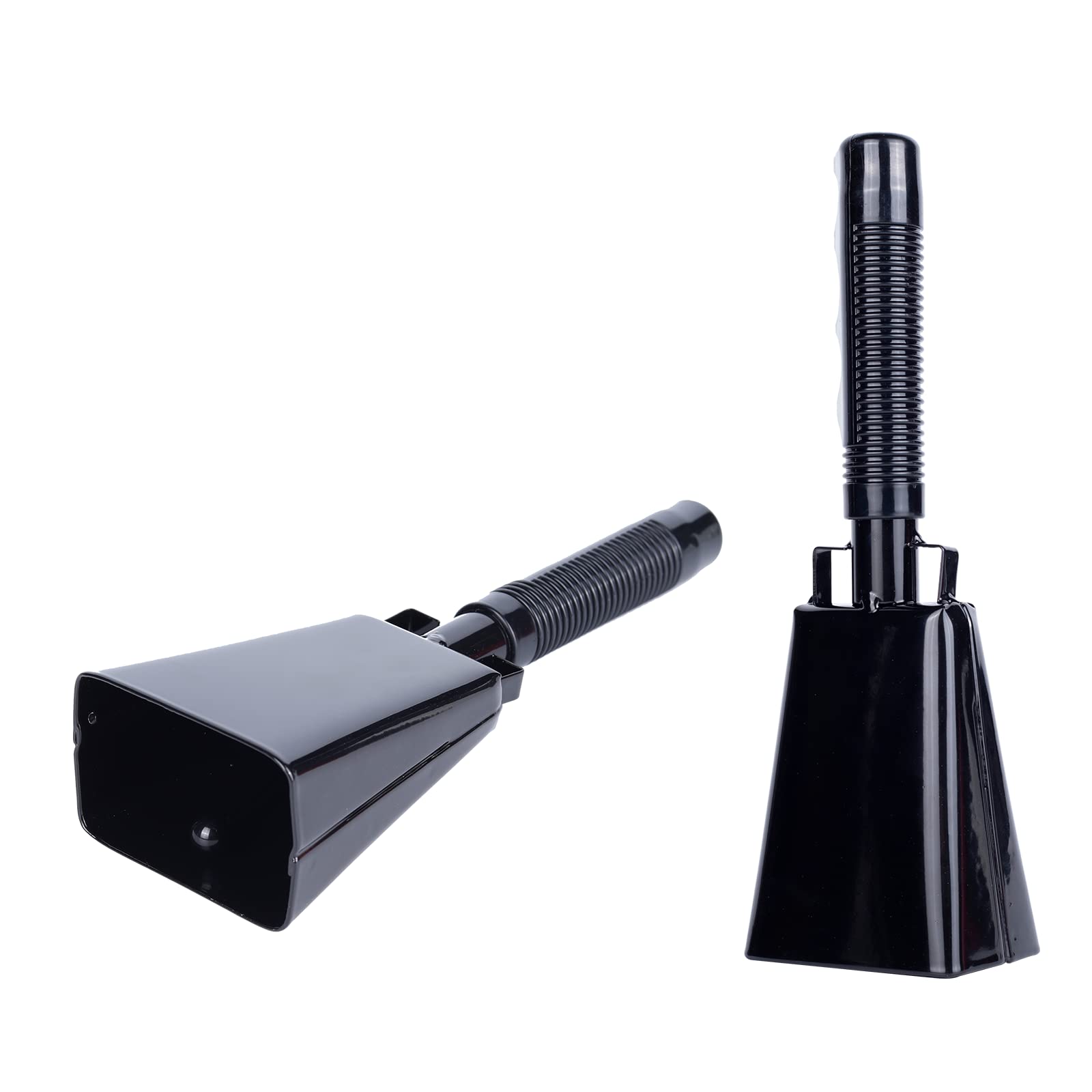 Steel Cowbell With Handle 8 Inch Cow Bells Noise Makers, 2 Pack Large Cowbells For Sporting Events, Hand Percussion Cowbells Che