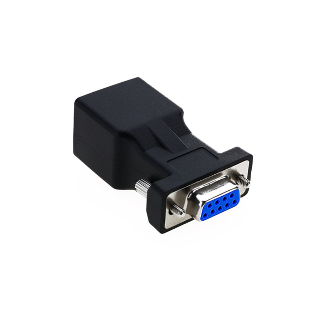 Lfhukeji Rj45 To Rs232,Db9 9 Pin Serial Port Female To Rj45 Female Cat5E/6 Ethernet Lan Extend Adapter