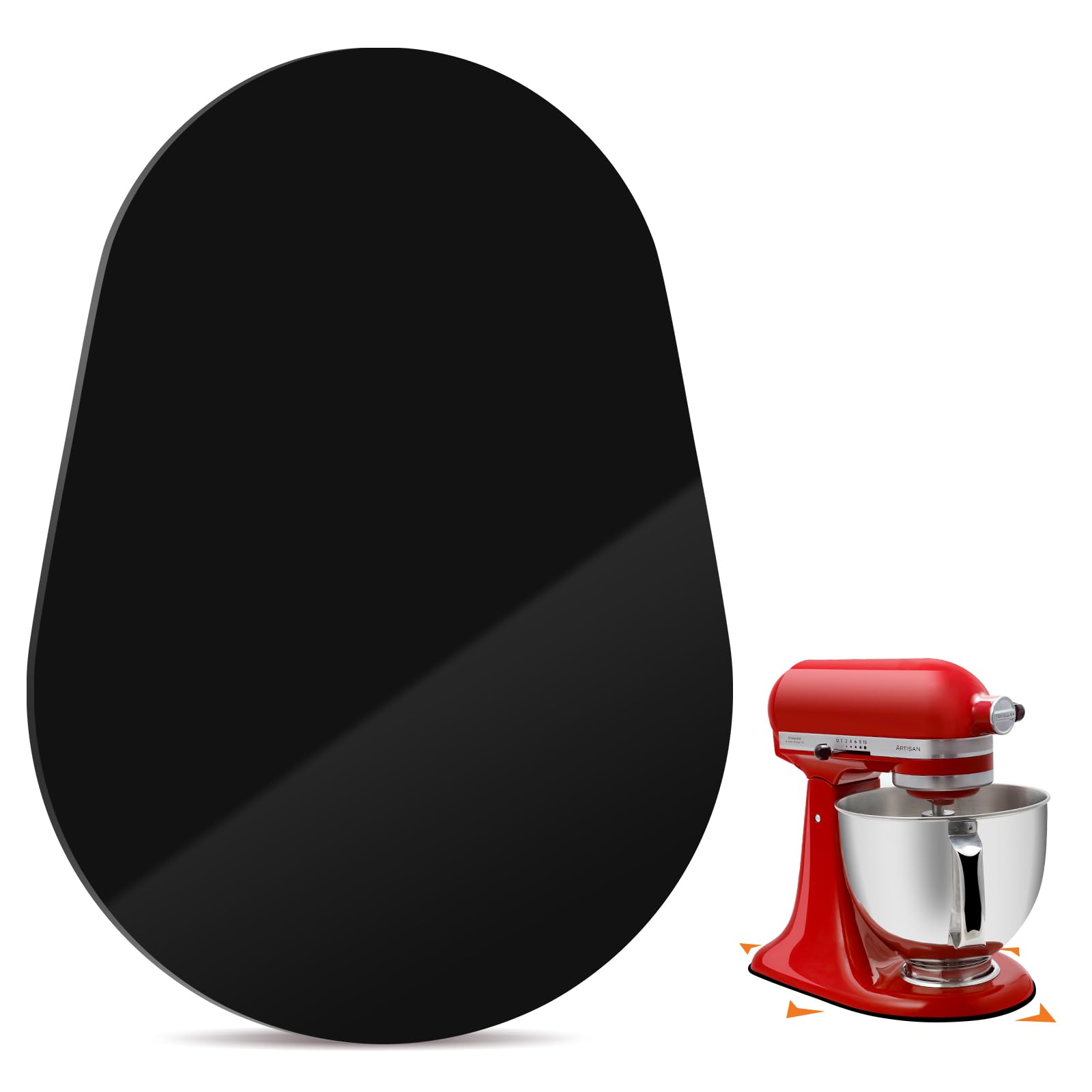 Siudangka Sliding Mat Compatible With Kitchenaid Mixer 5 8 Qt Stand Mixer, Convenient Appliance For Kitchen Appliances, Acrylic