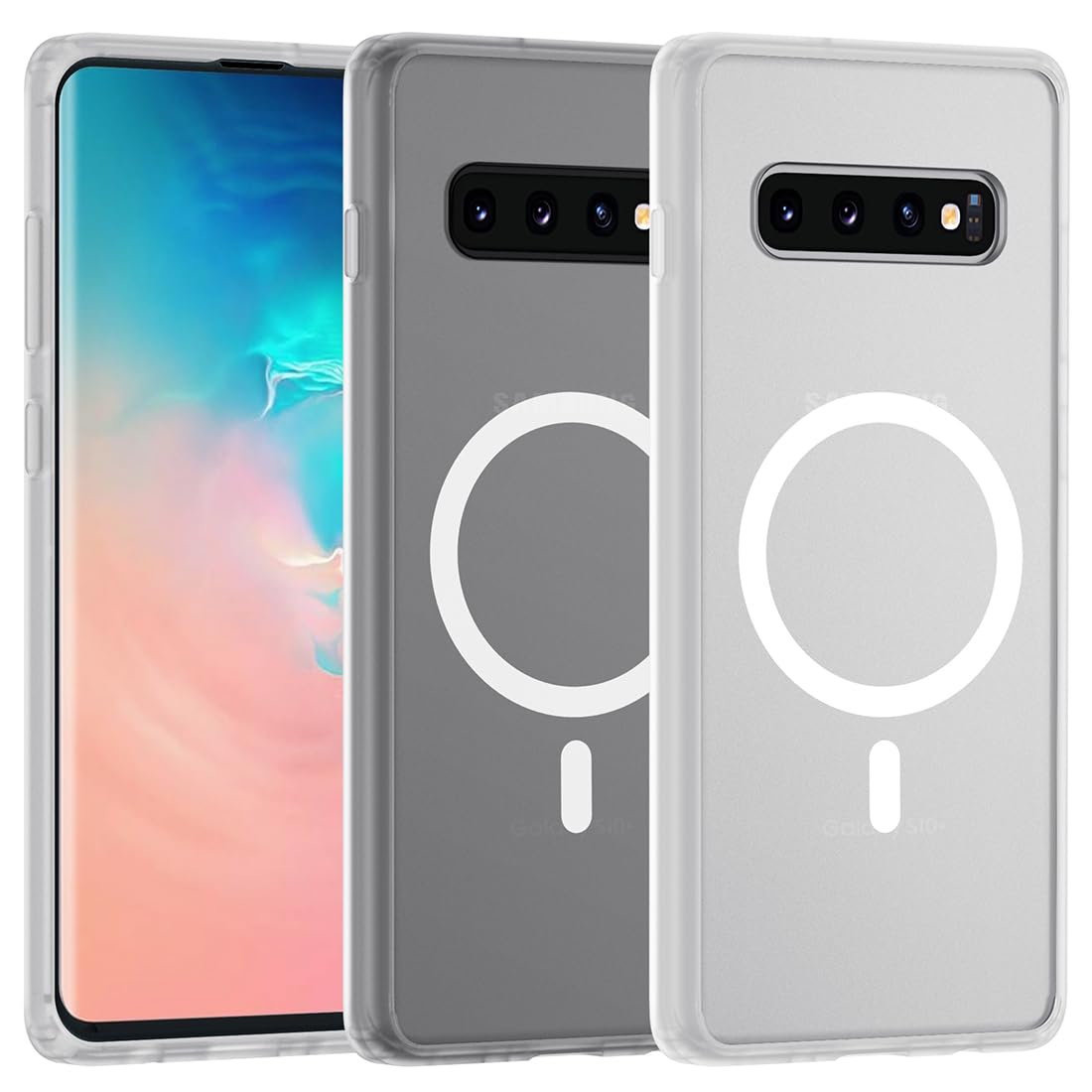 Tianniuke Magnetic Case For Samsung Galaxy S10 Plus, Translucent Matte Anti Fingerprint,Compatible With Magsafe,Slim Fit Shockpr