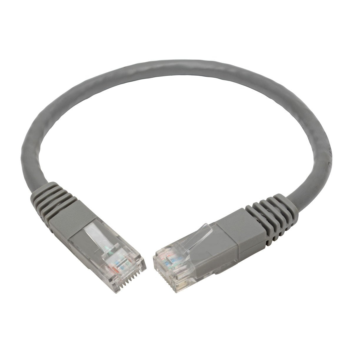 Tripp Lite Cat6 Cat5E Gigabit Molded Patch Cable Rj45 M/M 550Mhz Gray 1Ft 1' (N200 001 Gy)
