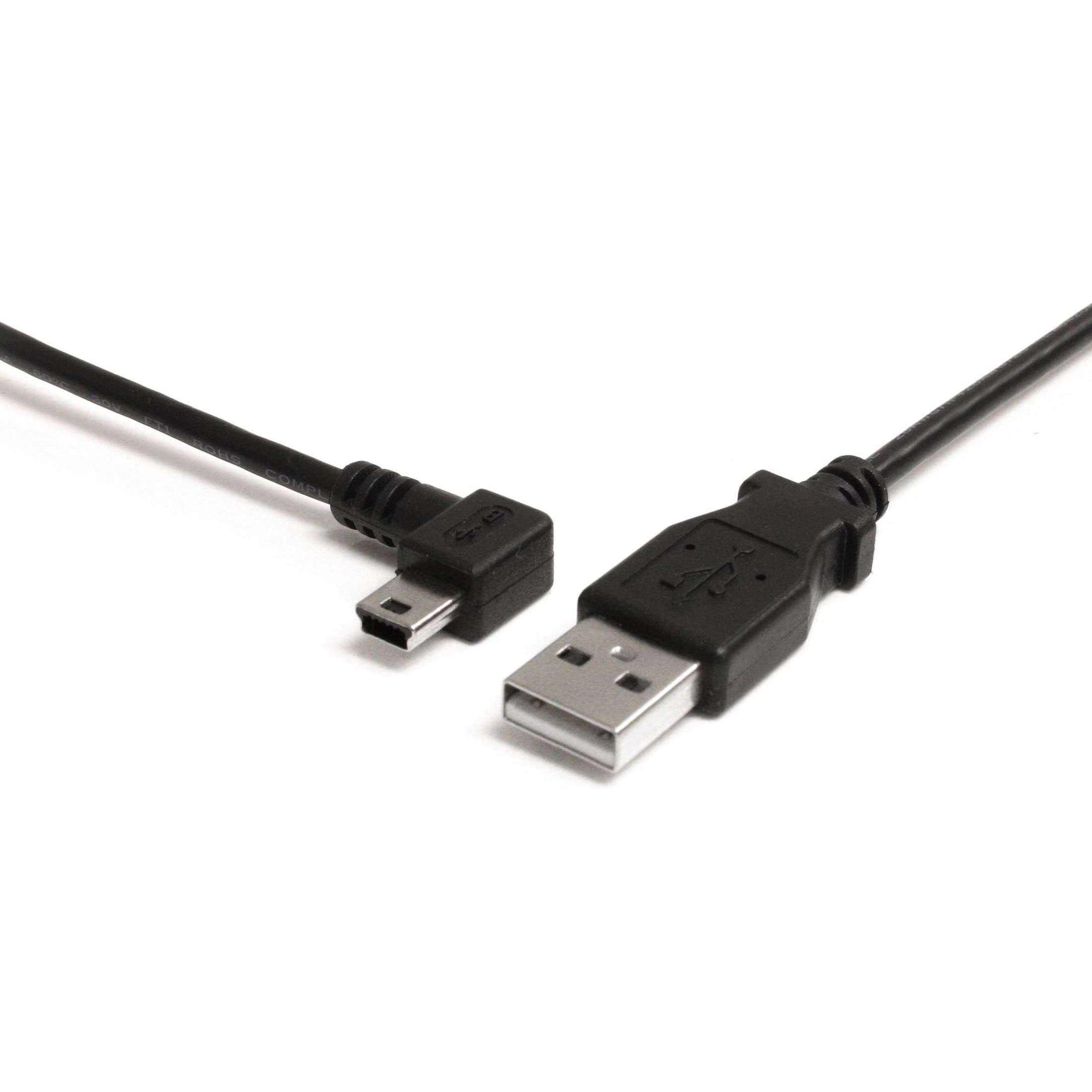 Startech.Com 6 Ft. (1.8 M) Left Angle Mini Usb Cable   Usb 2.0 A To Left Angle Mini B   Black   Mini Usb Cable (Usb2Habm6La)