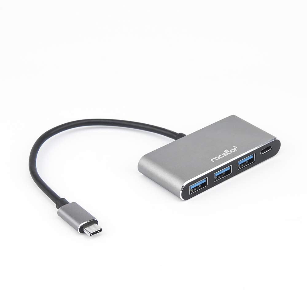 Rocstor Y10A200-A1 Premium Usb C Hub - 4 Port Usb-C To Usb-A (3X) And Usb-C (1X) - Bus Powered Usb Hub - Port Expander - Usb Typ