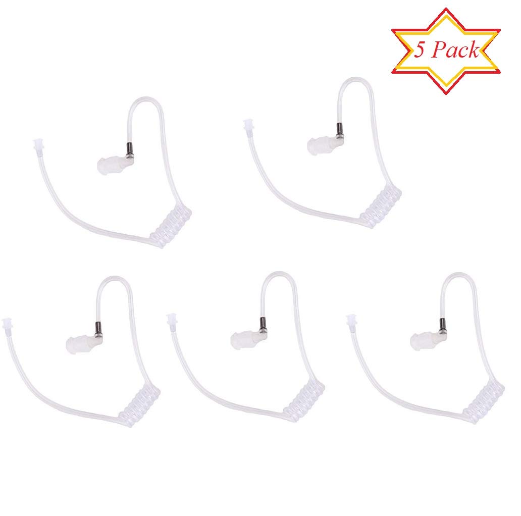 Jeuyoede Replacement Acoustic Tube With Connector Compatible With Motorola Kenwood Surveillance Kit Earpiece Headset (5 Packs)