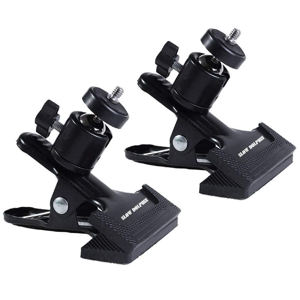 Slow Dolphin Tripod Clip Clamp Mount Flash Reflector Holder For Studio Backdrop Camera With 360 Swivel Tripod Mini Ball Head Sta