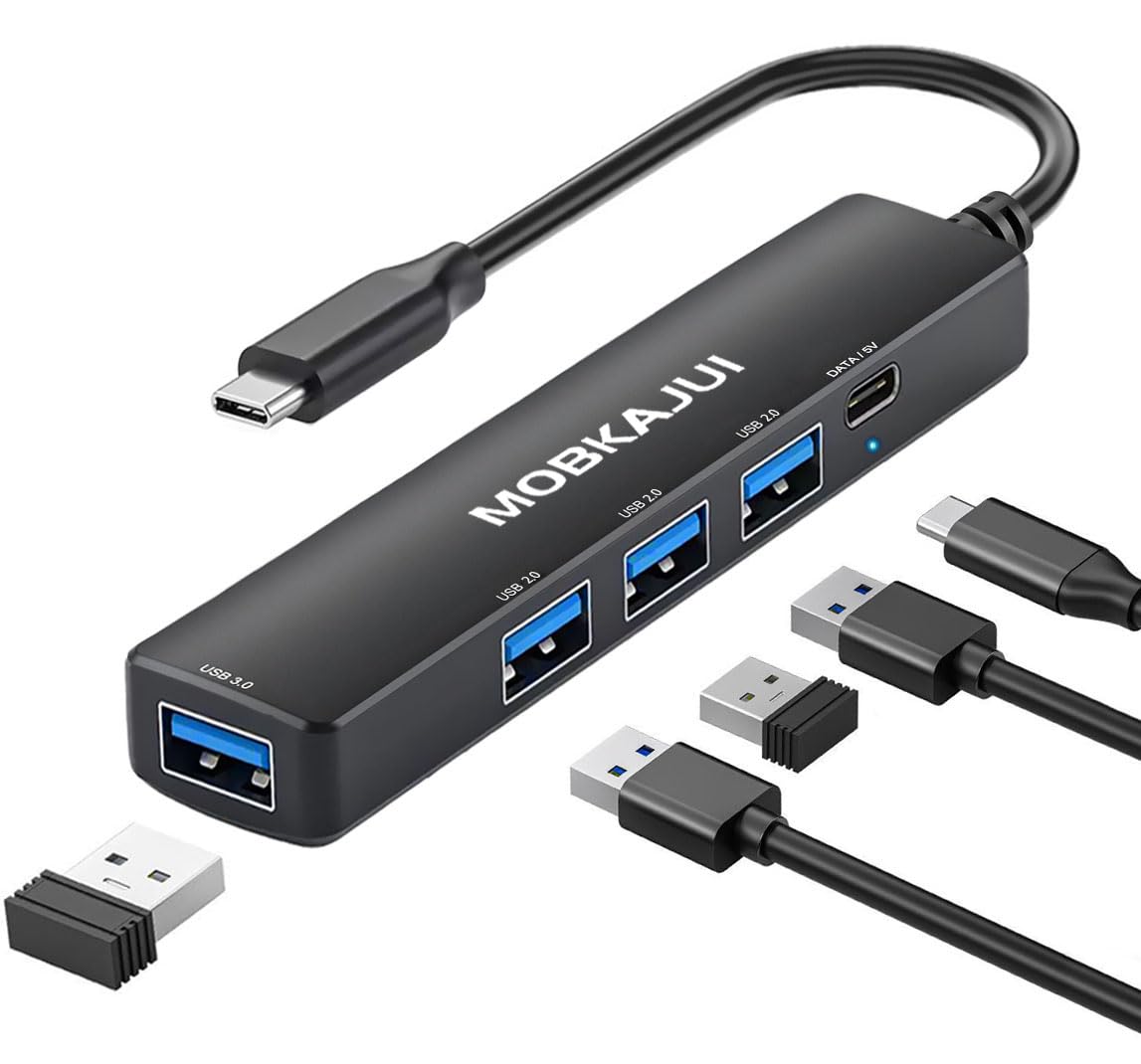 Usb C Hub 3.0 5 Port, Usb C Multiple Hub Data Splitter Extender With Usb C Power/Data Port, With Indicator Lights, For Laptop, P