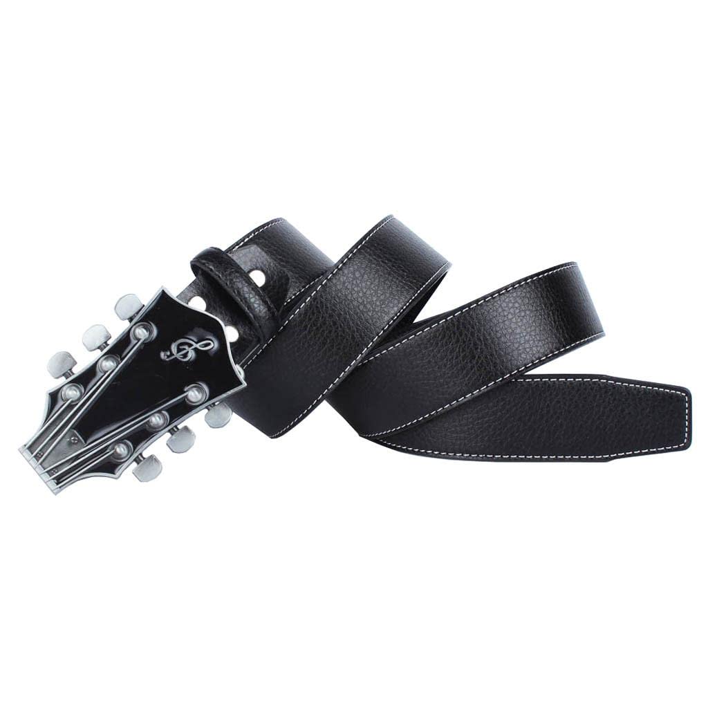 Bnf Western Cowboy Leather Strap Belt American Country Music Guitar Buckle Black | Clothing Shoes & Accessories | Mens Accessori