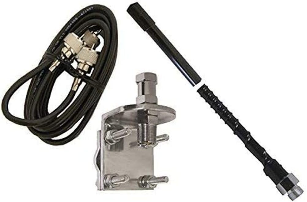 ProComm HSS9953B 3 Feet Single Kit Bulldog Standard Fiberglass CB Antenna, Black, 750 Watt Rated, 5/16 Durable Fiberglass Whip