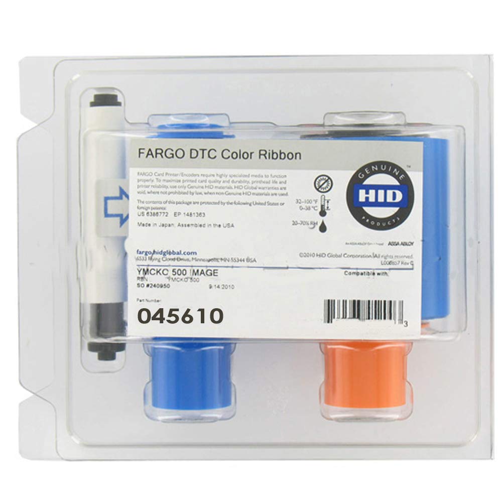 Genuine Fargo Ymcko Color Ribbon #45610 For Fargo Dtc1500 Printer