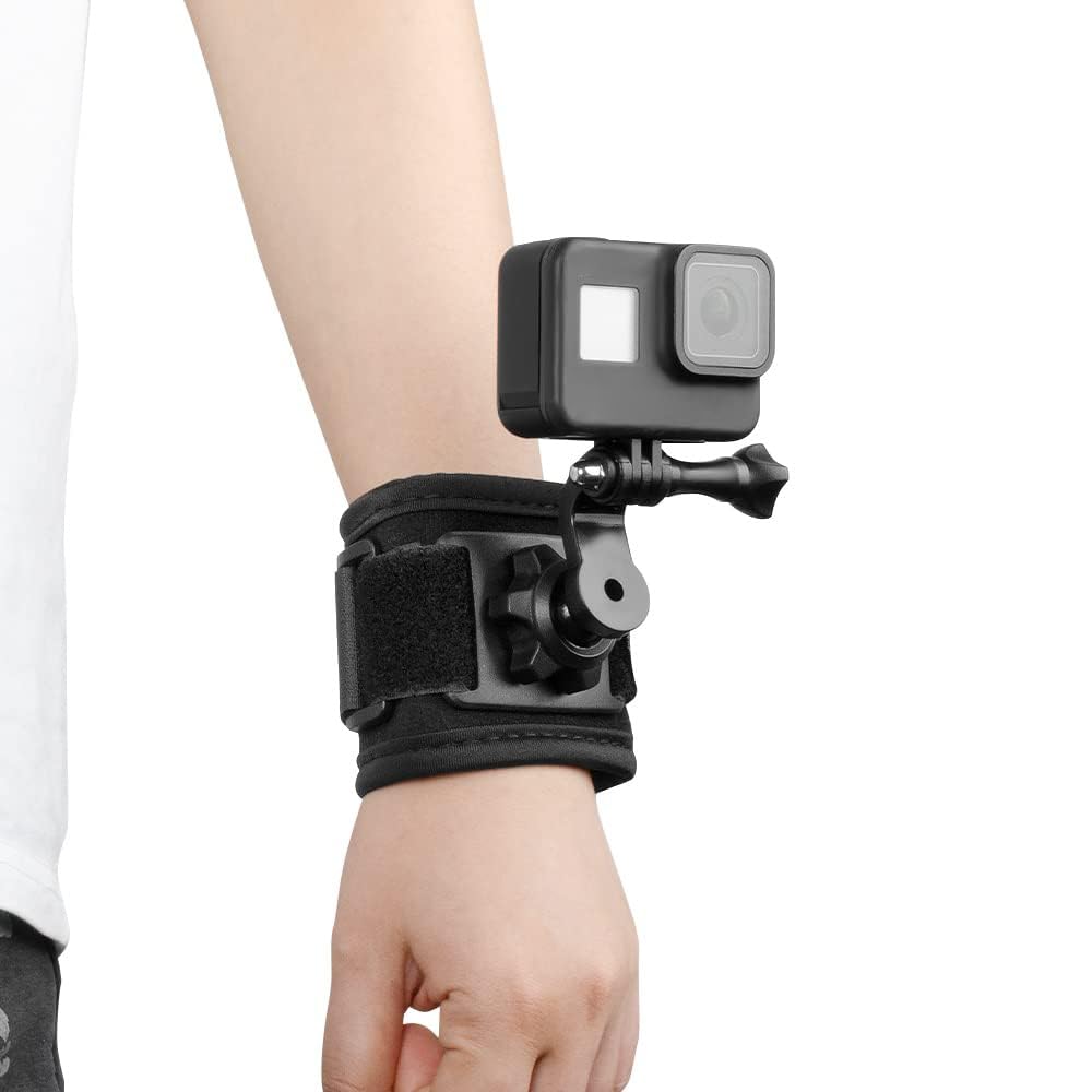 Taisioner Wrist Strap Mount Ball Head Compatible With Gopro Hero 12/11/10/9/8/7/6/5 Black Akaso Insta360 Dji Osmo Action Camera Video Record Accessories