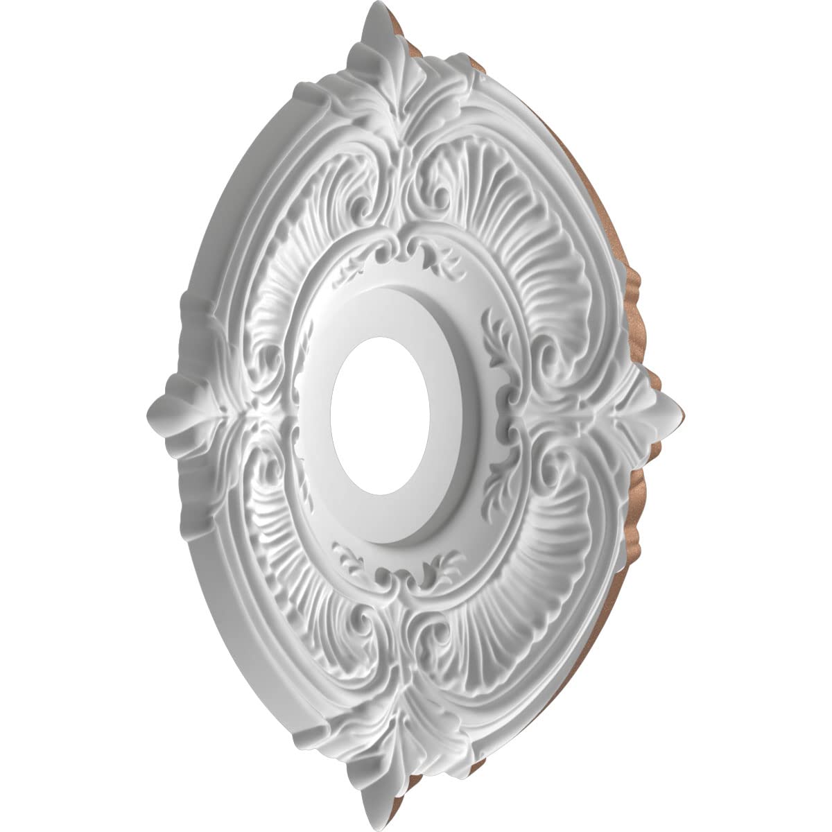 Ekena Millwork 16Od X 3 1/2Id X 1P Attica Thermoformed Pvc Ceiling Medallion (Fits Canopies Up To 5 5/8), Aged Copper