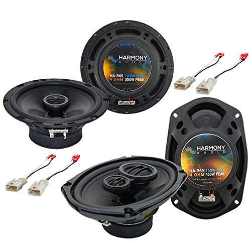 Harmony Audio Classic Compatible with 2003-2008 Toyota Corolla HA-R65 6.5 Replacement 300W Speakers with HA-R69 6x9 450W and HA-
