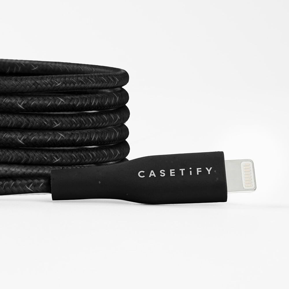 Casetify Powerthru Usb C To Lightning Cable (2M/6.6Ft)   Black