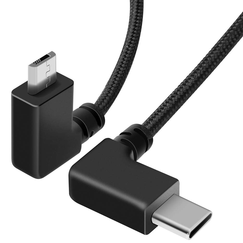 Hanatora 11.4 Inch Micro Usb To Usb C Remote Controller Cable For Dji Mavic Mini,Mini Se,Mavic Air,Mavic 2 Pro/Zoom,Mavic Pro,Spark, Nylon Braised Phone Tablet Otg Rc Cord (Type C Connector)