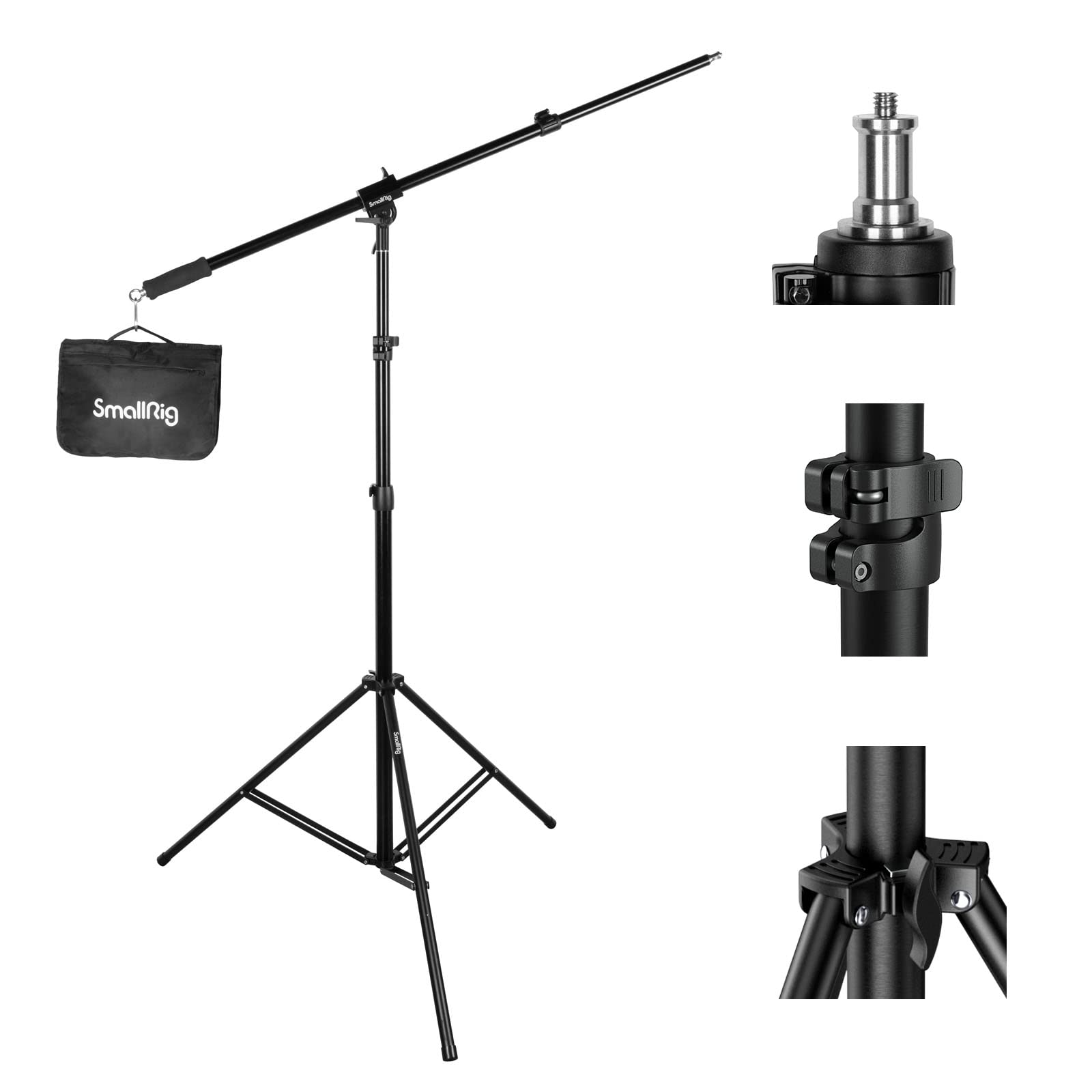 Smallrig Aluminum Light Stand 110''/9.2Ft/280Cm, Adjustable Photography Air Cushioned Tripod Stand With 1/4'' Screw For Softbox,
