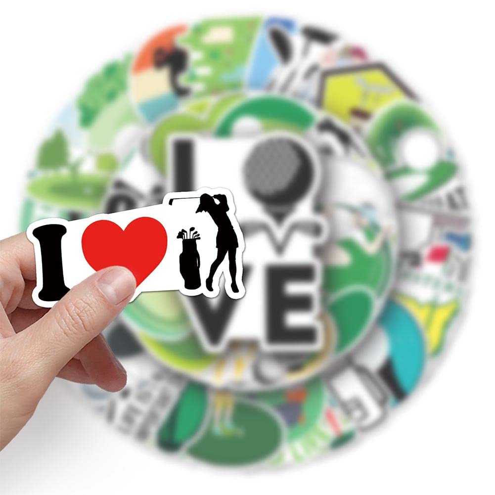 Golf Stickers |50Pcs Golf Sport Waterproof Vinyl Decals For Water Bottles Laptop Luggage Cup Computer Mobile Phone Skateboard